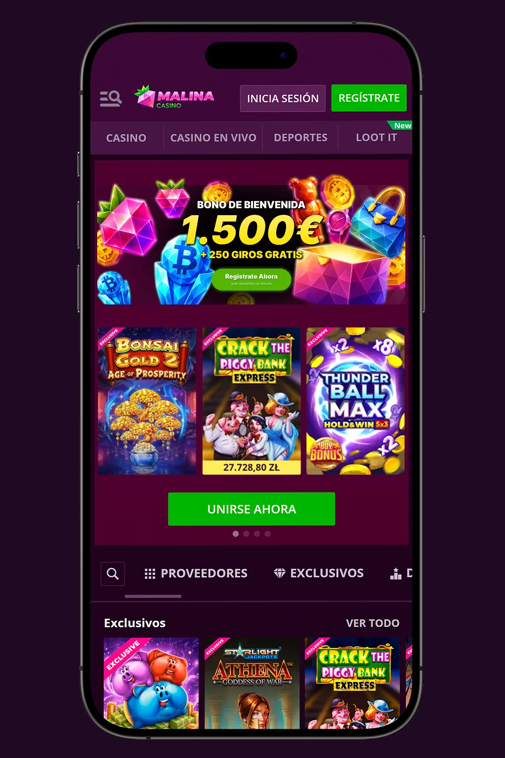 Opciones de apuestas deportivas en la app de es-malina.es