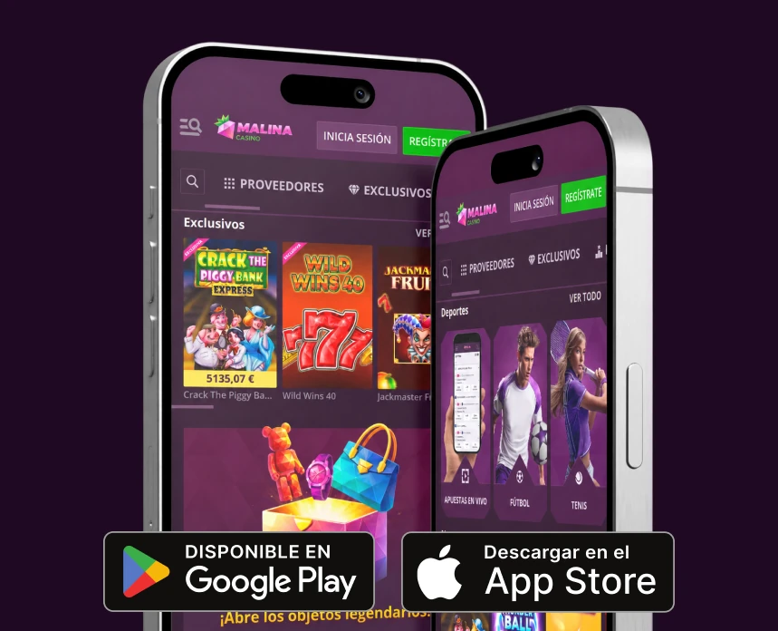 App móvil de es-malina.es en un smartphone